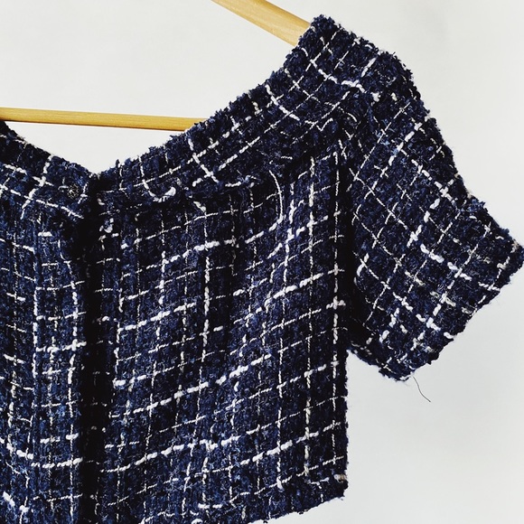 Grace Kelly - Tweed Off-Shoulder Top - NWT - Picture 2 of 8